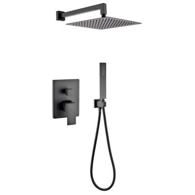 Душевая система встраиваемая (без излива) Grocenberg GB5089BL-3, черный фото в интернет-магазине Русалия