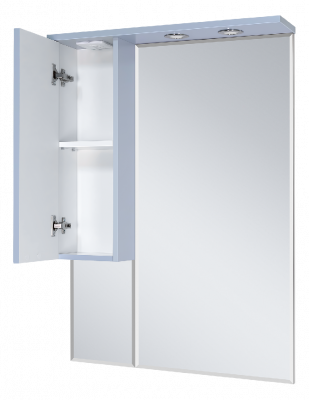 Зеркальный шкаф Терра 70 левый (серый) П-Тер02070-0501Л Misty фото в интернет-магазине Русалия