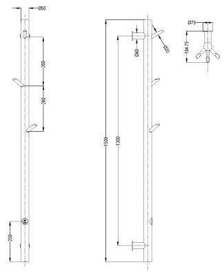 Полотенцесушитель электрический OAK MATT WHITE новый 50мм 724-50-MW Boheme фото в интернет-магазине Русалия