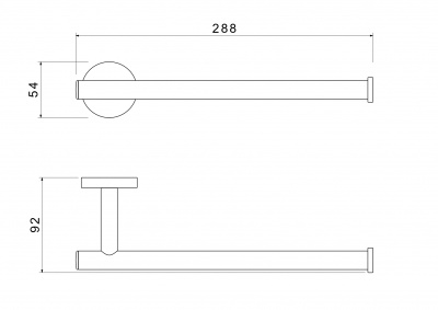 Полотенцедержатель AQUATEK, матовый черный AQ4219MB ОБЕРОН фото в интернет-магазине Русалия