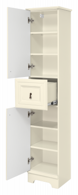 Шкаф - пенал Лувр 35 левый (слоновая кость) П-Лвр04035-1014Л Misty фото в интернет-магазине Русалия