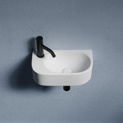 Умывальник подвесной прямоугольный (чаша справа, отверстие под смеситель слева) Element 409*224*110мм CN6066R Ceramica Nova фото в интернет-магазине Русалия