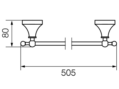 Полотенцедержатель, L50см VR.GIL-6421.DO Gialetta Dorato Veragio фото в интернет-магазине Русалия