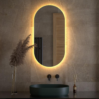 Зеркало с LED-подсветкой настенное OPTI DEFESTO 50x100 см, DF 2914 фото в интернет-магазине Русалия