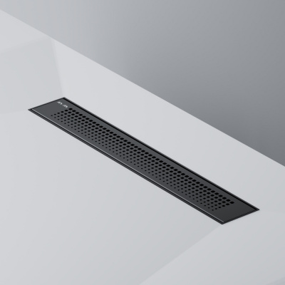 W02SC-P11-050-01BM PrimeFlow Трап для душа линейный универс затвор Cut Gradient 50см цвет черн мат Am.Pm фото в интернет-магазине Русалия