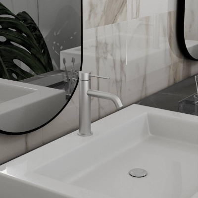 Смеситель для раковины City VBF-2C1BN однорычажный, сатин Vincea фото в интернет-магазине Русалия