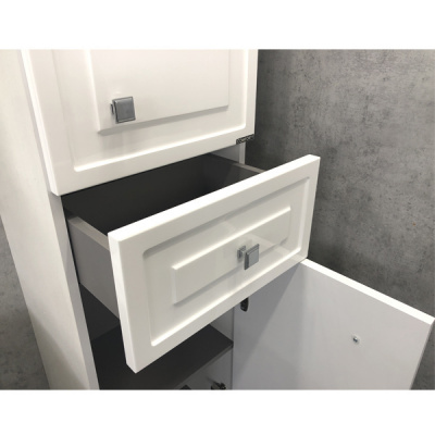 COMFORTY. Шкаф-колонна "Феррара-40" белый глянец фото в интернет-магазине Русалия