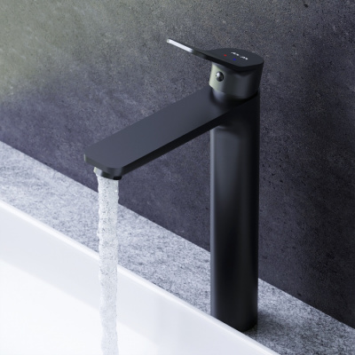 F85A92022 X-Joy, смеситель д/умывальника высокий, черный, шт. фото в интернет-магазине Русалия
