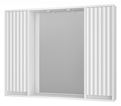 Зеркальный шкаф Balaton 100 (белый) BAL-04100-01-011 Brevita фото в интернет-магазине Русалия