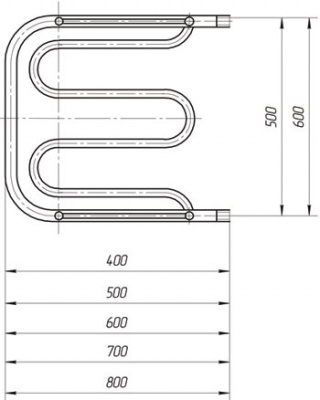 Полотенцесушитель ПМ1 50*70 П ПОЛИМЕР+ Тругор фото в интернет-магазине Русалия
