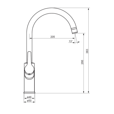 310721000 Eclipce смеситель для кухни, с фильтрацией C - излив, хром фото в интернет-магазине Русалия