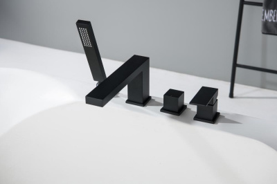 Смеситель для ванны с душем, врезной Timo Selene 2130/03Y черный фото в интернет-магазине Русалия