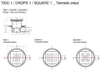 Точечный трап Pestan Confluo Standard 15х15 Tide Gold (13000116) фото в интернет-магазине Русалия