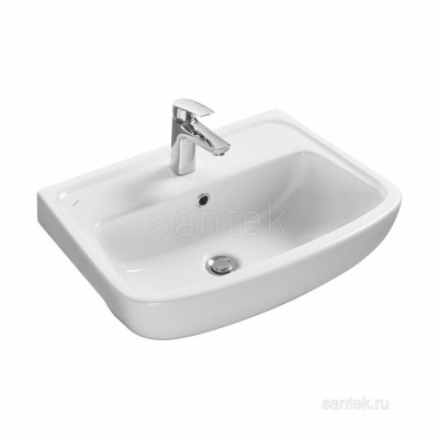 Раковина Santek Лонги 600х420 отверстие под смеситель 1WH501756 фото в интернет-магазине Русалия