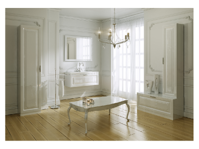 Тумба дополнительная(напольная) 100 белый Emp.03.10/W  Empire Aqwella фото в интернет-магазине Русалия