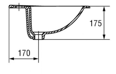 Раковина встраиваемая Calla 54 UM-Cl/1 Cersanit фото в интернет-магазине Русалия