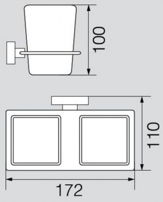 Стакан двойной настенный VR.RMB-4942.CR Ramba Veragio фото в интернет-магазине Русалия