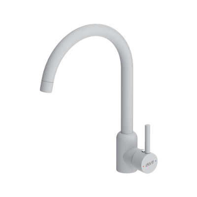 D3007033 Logic кухонный смеситель поворотный, белый фото в интернет-магазине Русалия