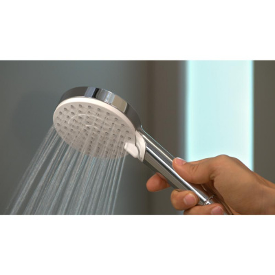 Душевая система Crometta S 240 1jet Showerpipe с термостатом для душа 27267000 Hansgrohe фото в интернет-магазине Русалия