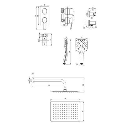 Смеситель Lemark Atlantiss для душа встраиваемый (LM3249C) фото в интернет-магазине Русалия