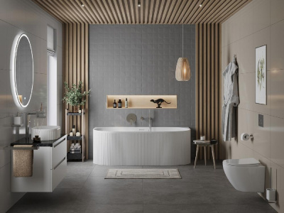 Акриловая ванна BELBAGNO BB412-1700-800-MATT, пристенная, белая матовая фото в интернет-магазине Русалия