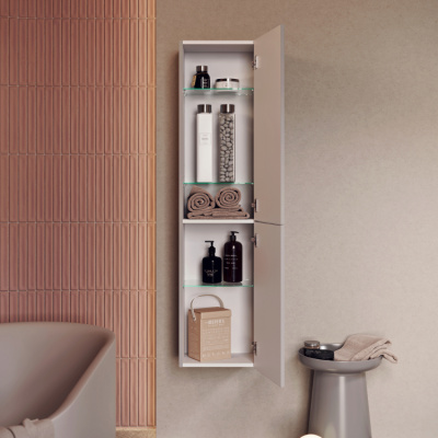 Подвесной пенал 35 см серый туман PUR0535ST  Pure Aqwella фото в интернет-магазине Русалия