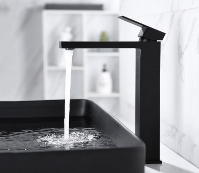 Раковина накладная прямоугольная черная матовая 9396MB CeramaLux фото в интернет-магазине Русалия