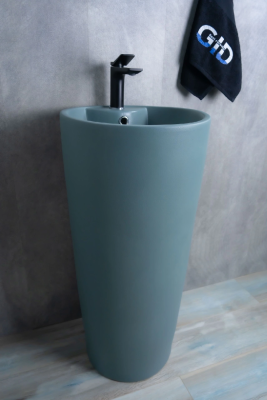 Раковина напольная Gid Nb131gm (зеленая хаки) фото в интернет-магазине Русалия