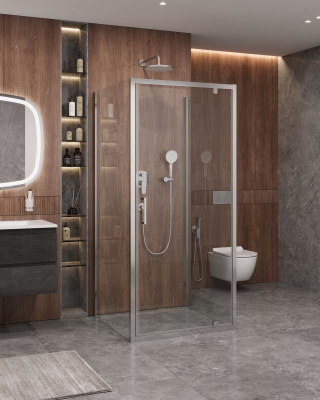 Душевой уголок П-ОБРАЗНЫЙCEZARES MOLVENO-BA2-80/80-C-Cr-IV фото в интернет-магазине Русалия