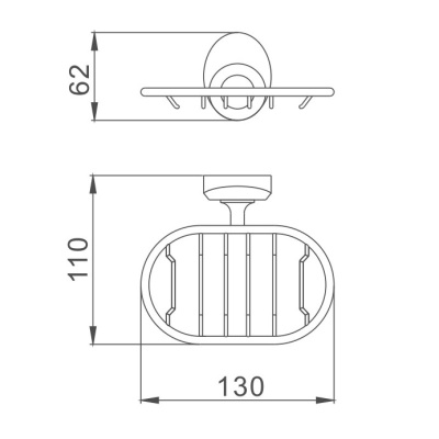 Мыльница Haiba HB1602-1, хром фото в интернет-магазине Русалия