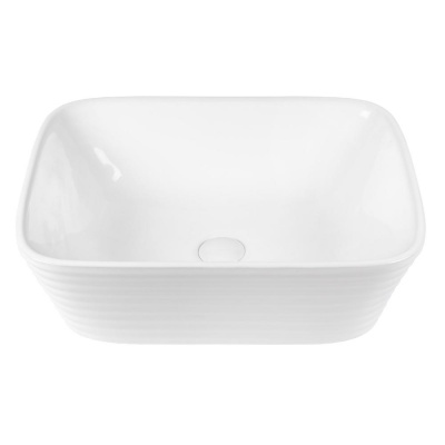 BOND S63-500 Раковина накладная прямоугольная 50*38*16см белая фото в интернет-магазине Русалия