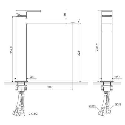 Смеситель для умывальника EXCELLENT Pride AREX.4002CR (хром) фото в интернет-магазине Русалия