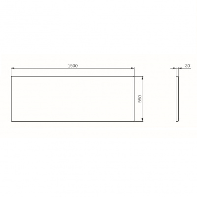 W84A-150-070W-P Func панель фронтальная для ванны 150х70 Am.Pm фото в интернет-магазине Русалия