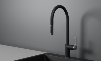 Смеситель для кухни GRANULA с выдвижным изливом (8172, ШВАРЦ) фото в интернет-магазине Русалия