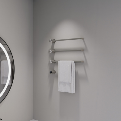 Полотенцесушитель электрический ABBER Charme AH4003BST сталь брашированная фото в интернет-магазине Русалия