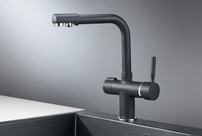 Смеситель для кухни GRANULA (2088, ШВАРЦ) фото в интернет-магазине Русалия