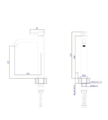 Смеситель для умывальника высокий RUSH Melos (SUS1101-12Grey) фото в интернет-магазине Русалия