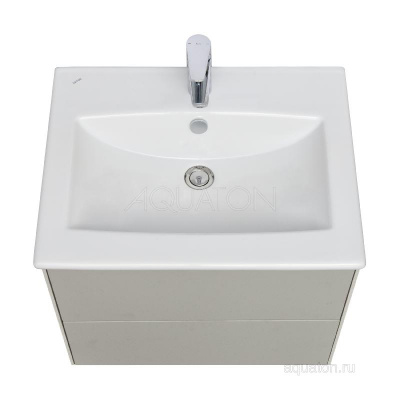 Тумба под раковину AQUATON Сохо 60 cлэйт, галька серая 1A258001AJ9A0 фото в интернет-магазине Русалия