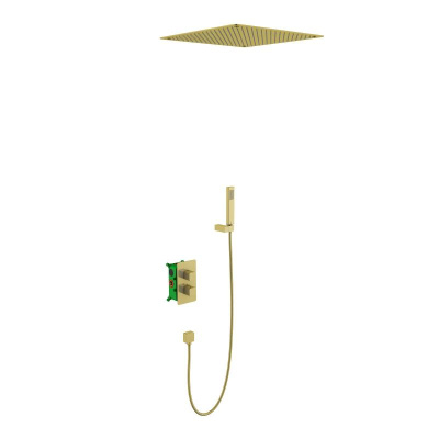 Душевая система встроенная с термостатом Timo Petruma (SX-5029/17SM) золото матовое фото в интернет-магазине Русалия