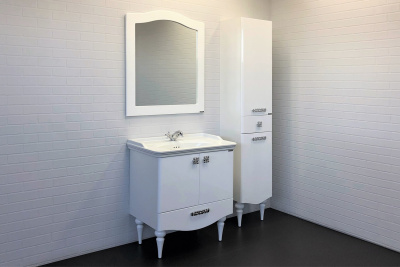 COMFORTY. Зеркало "Монако-80" белый глянец фото в интернет-магазине Русалия