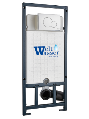 MARBERG 507 RD WT Инсталляция для унитаза. Круглая белая кнопка WeltWasser фото в интернет-магазине Русалия