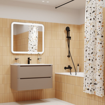 Смеситель для ванны IDDIS Ray черный (RAYBL02i02WA) фото в интернет-магазине Русалия