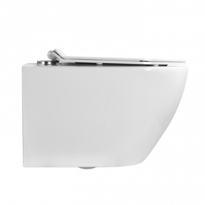 BOND F12-10 Унитаз подвесной со смывом торнадо, безободковый с сиденьем с микролифтом фото в интернет-магазине Русалия