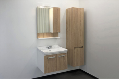 COMFORTY. Зеркало-шкаф "Рига-60" дуб сонома фото в интернет-магазине Русалия