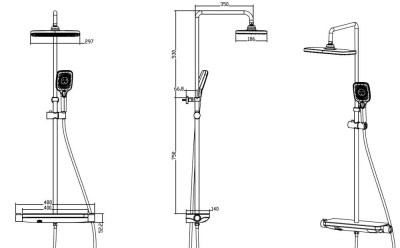 Душевая система Savol (SK-H3445H) фото в интернет-магазине Русалия