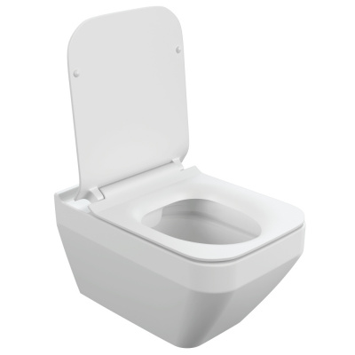 Унитаз подвесной Crea Square Clean On микролифт A63115 Cersanit фото в интернет-магазине Русалия