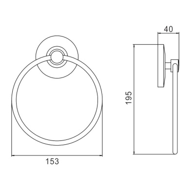 Полотенцедержатель Savol S-007160, хром фото в интернет-магазине Русалия