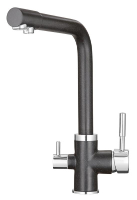 Смеситель для кухни GRANULA (2015, ЧЁРНЫЙ) фото в интернет-магазине Русалия