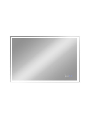 Зеркало с подсветкой Mercury 1000x700 часы, антизапотевание ЗЛП971 Continent фото в интернет-магазине Русалия