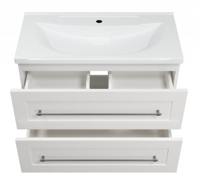 Тумба Марта 80 подвесная (белая) с раковиной Misty EVVA 80 Misty фото в интернет-магазине Русалия